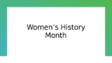 Women's History Month "Person of the Day"