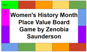 Preview of Women's History Month Place Value Board Game