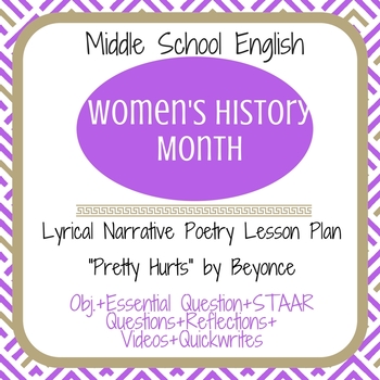 Preview of Women's History Month Poetry -Beyonce "Pretty Hurts"