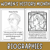 Women's History Month Posters and Biography for a Bulletin Board