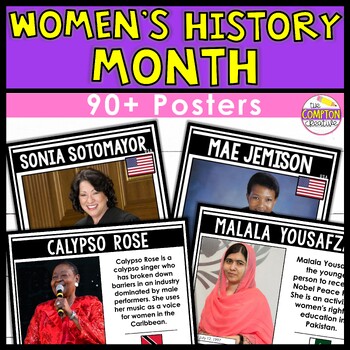 Preview of Women's History Month Posters - Bulletin Board Biographies of Women in History