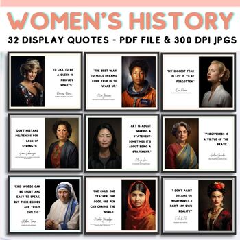 Preview of Women's History Month Posters For Bulletin Board Womens History Month Activities