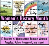 Women's History Month Posters, Growth Mindset Classroom Decor