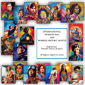 Preview of Women's History Month Posters | International Women's Day | March Bulletin Board