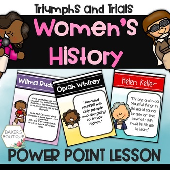 Preview of Women's History Month Power Point Lesson | Distance Learning