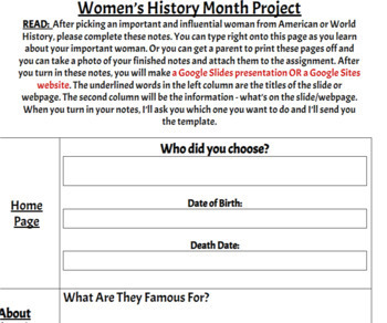 Preview of Women's History Month Project BUNDLE! Instantly Post to Google! 