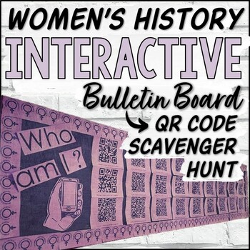 Preview of Women's History QR Code Interactive Bulletin Board