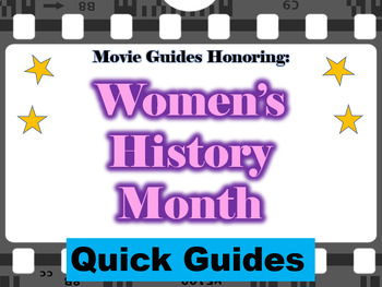 Preview of Women's History Month - Quick Movie Guide Bundle with Answer Keys