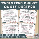 Women's History Month Posters Inspirational Quotes for Dec