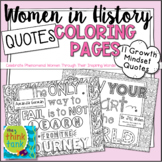 Women's History Month Coloring Pages Quotes | Growth Minds