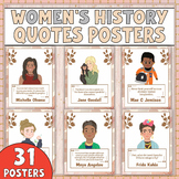 Women's History Month Quotes Posters Bulletin Board - Spri