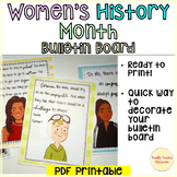 Women's History Month Quotes Posters Women Leaders Bulletin Board
