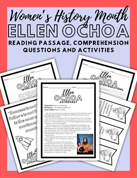 Preview of Women's History Month Reading Comprehension: Ellen Ochoa