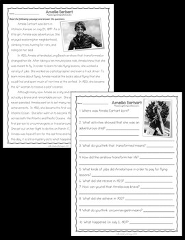 womens history month reading comprehension passages tpt