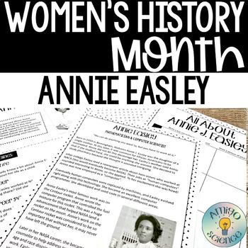 Preview of Women's History Month Annie Easley Reading Comprehension & Research Activity