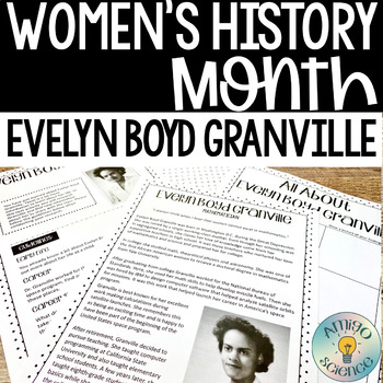 Preview of Women's History Month -Evelyn Boyd Granville Reading Comprehension Activity