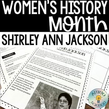 Preview of Women's History Month - Shirley Ann Jackson Reading Comprehension Activity