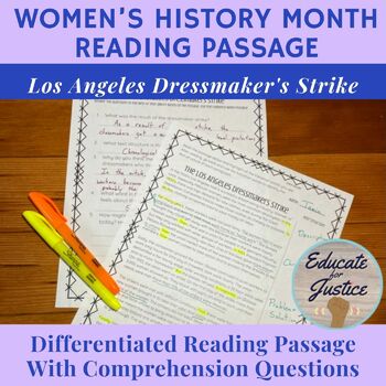 Preview of Women's History Month Reading Comprehension - Text Structures | Latinx History