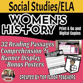 Preview of Women's History Month Reading Passages Bundle