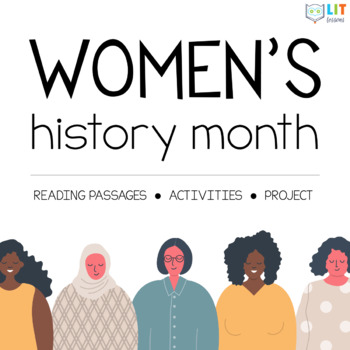Preview of Women's History Month Reading Passages, Activities, & Project