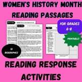 Women's History Month Reading Passages and Reading Activit