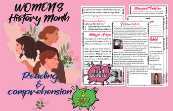 Preview of Women's History Month Reading Passages and Response Forms | Informational Texts