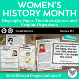 Women's History Month Reading Passages and Response Forms 