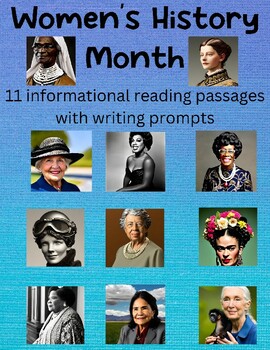 Preview of Women's History Month - Reading Passages with Writing Prompts