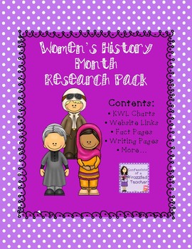 Preview of Women's History Month: Research Pack of Notable Women