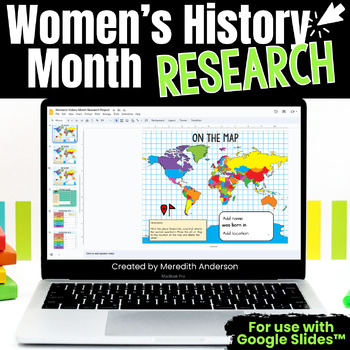Preview of Women's History Month Activity Research Project Biography Template
