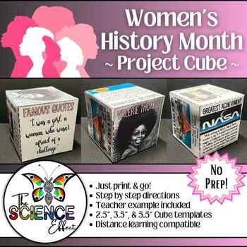 Preview of Women's History Month ~ Research Project Cube