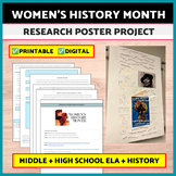 Women's History Month Research Project Poster Biography wi