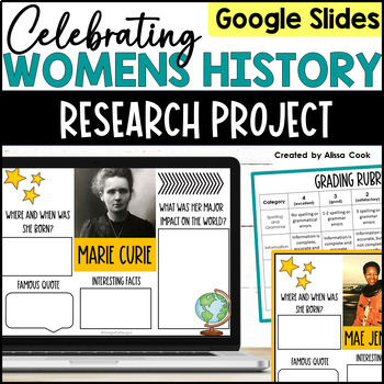 Preview of Women's History Month Research Project | Womens History ELA Activities