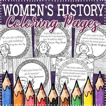 Preview of Women's History Month Research Projects | Women’s History Month Coloring Pages