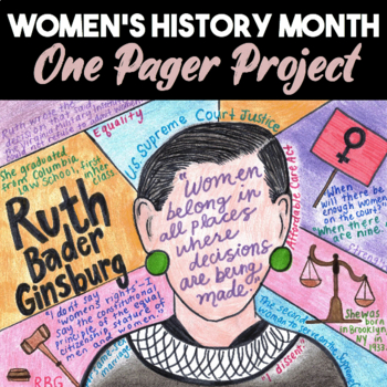 Preview of Women's History Month Research and One-Pager Summary Project