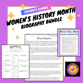 Preview of Women's History Month Resource Bundle