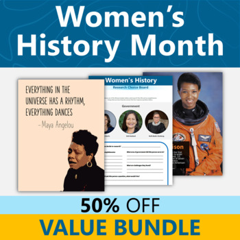 Preview of Women's History Month Resource Mega Value Bundle | 50% off