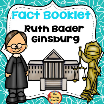 Preview of Women's History Month Ruth Bader Ginsburg Fact Booklet | Comprehension |Craft