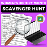 Women's History Month Internet Scavenger Hunt Activity Dig
