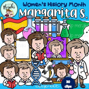 Preview of Women's History Month (Scientists) Margarita Salas ClipArt. Mujeres Científicas.