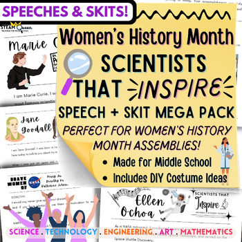 Preview of Women's History Month Skits Speeches: Women in Science STEM Take the Stage! WHM