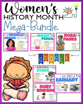 Preview of Women's History Month | Spring Reading Comprehension | Phonics Spelling