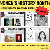 Women's History Month Stories, Coloring Pages, Slides