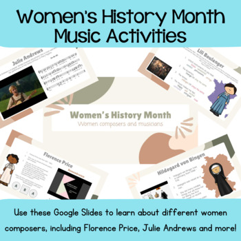 Preview of Women's History Month Through Music: Composers, Activities, and More!