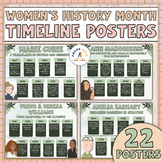 Women's History Month Timeline Posters - Bulletin Board - 
