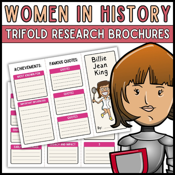 Preview of Women's History Month Trifold Brochures | March International Women's Day