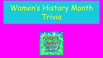 Preview of Women's History Month Trivia