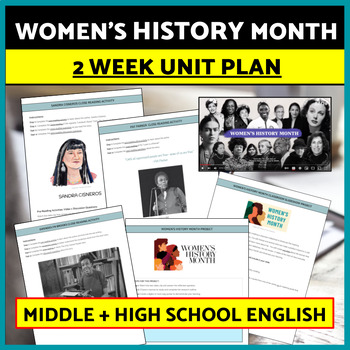 Preview of Women’s History Month Unit Plan, International Woman's Day, Projects, Bundle