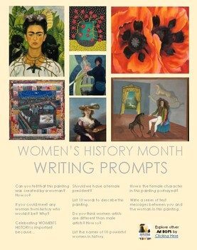 Preview of Women's History Month - Using Famous Female Art to Inspire Our Writing - FREE