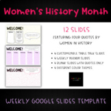 Women's History Month Weekly Google Slides Template
